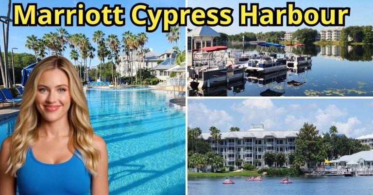 Two-bedroom lake view villa at Marriott's Cypress Harbour Villas near SeaWorld in Orlando